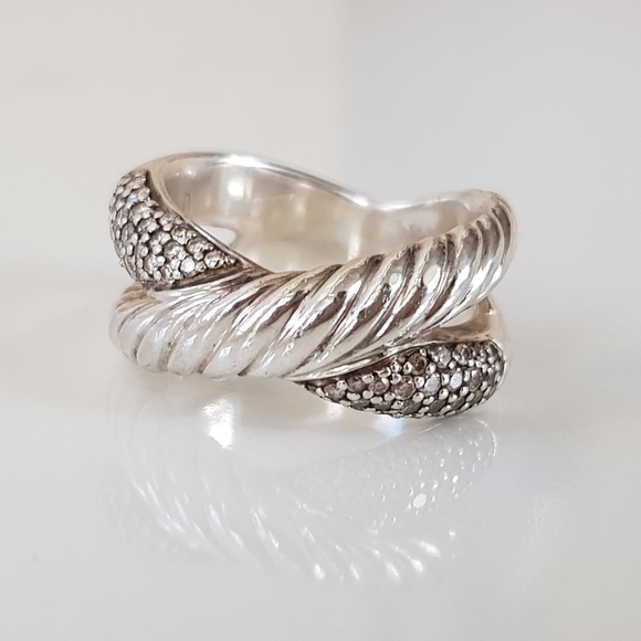 David Yurman Crossover X Diamond Ring - Picture 3 of 16